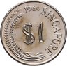 Купить Сингапур 1 доллар 1969
