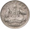 Купить Австралия 6 пенсов (pence) 1961