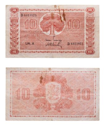 купить Финляндия 10 марок 1945