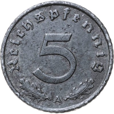 купить Германия (Третий рейх) 5 рейхспфеннигов (reichspfennig) 1943 A