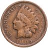 Купить США 1 цент (cent) 1905 Indian Head Cent