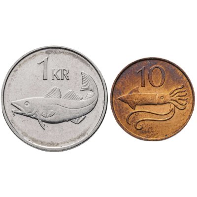 купить Исландия набор монет 1981-2006 (2 штуки)