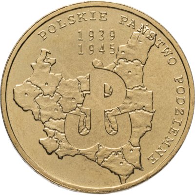 купить Польша 2 злотых 2009 [KM#Y.707] 70-летие Польского подпольного государства