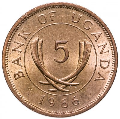 купить Уганда 5 центов 1966