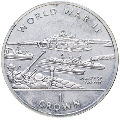 купить Остров Мэн 1 крона (crown) 1994 "Вторая Мировая война - Мальтийские конвои"