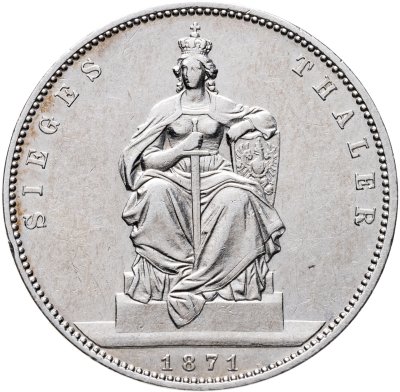 купить Германия, Пруссия 1 талер 1871 "Победа во Франко-Прусской войне"