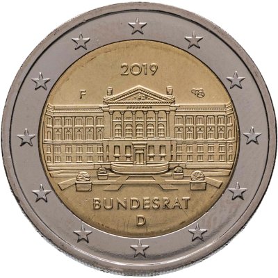 купить Германия 2 евро 2019 "70 лет Бундесрату" F