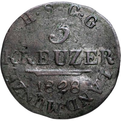 купить Саксен-Кобург-Гота 3 крейцера 1828