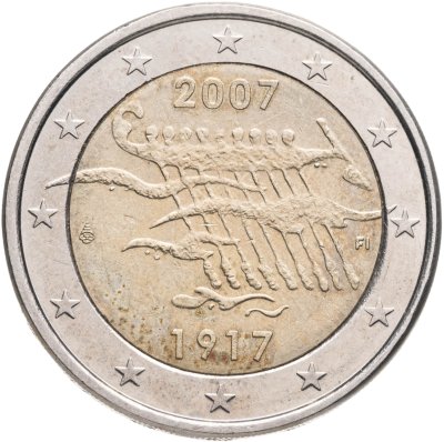 купить Финляндия 2 euro (евро) 2007 "90 лет независимости Финляндии"
