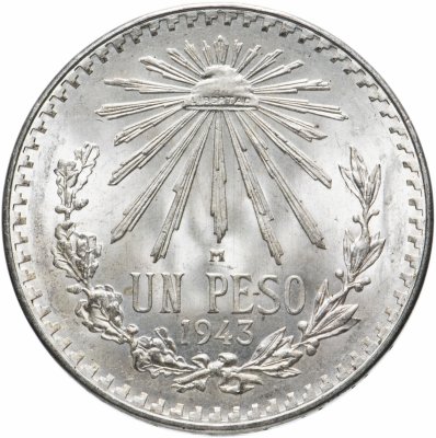 купить Мексика 1 песо (peso) 1943 год