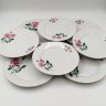 Купить Набор десертных и пирожковых тарелок с цветочным декором на 4 персоны (8 тарелок), фарфор, деколь, золочение, Moritz Zdekauer (MZ), Чехословакия, 1970-1990 гг.