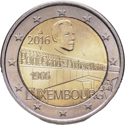 купить Люксембург 2 евро 2016 "50 лет мосту великой герцогини Шарлотты"