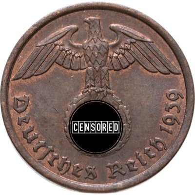 купить Германия (Третий рейх) 2 рейхспфеннига (reichspfennig) 1939 A