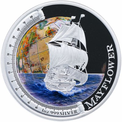 купить Тувалу 1 доллар 2012 "Корабли, изменившие мир - Мэйфлауэр"