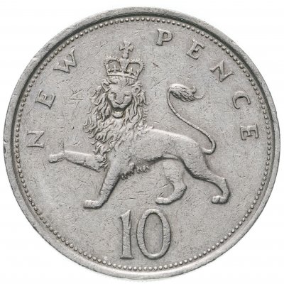 купить Великобритания 10 новых пенсов 1976