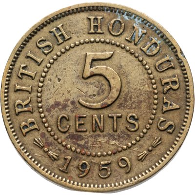 купить Британский Гондурас 5 центов (cents) 1959