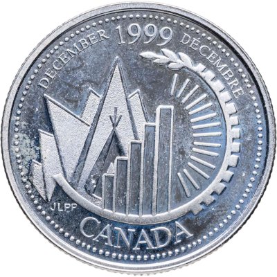 купить Канада 25 центов 1999 "Декабрь 1999, Это Канада"