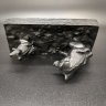 Купить Статуэтка (пресс-папье) "Свинки на прогулке", по модели П.Э. Линд, чугун, литье, крашение ("голландская сажа"), Каслинский завод архитектурно-художественного литья (Касли), СССР, 1970-1990 гг.