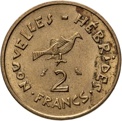 купить Новые Гебриды 2 франка (francs) 1970