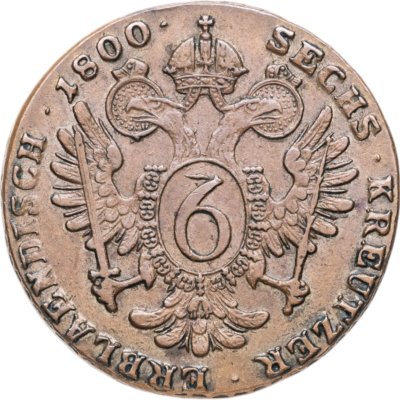 купить Австрия 6 крейцеров 1800 S