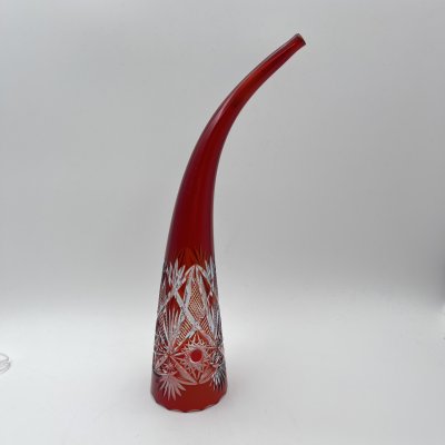 купить Кубок для вина ("Рог изобилия"), украшенный рельефным резным декором, хрусталь, алмазная грань, Гусевской хрустальный завод (Гусь-Хрустальный), СССР, 1970-1990 гг.