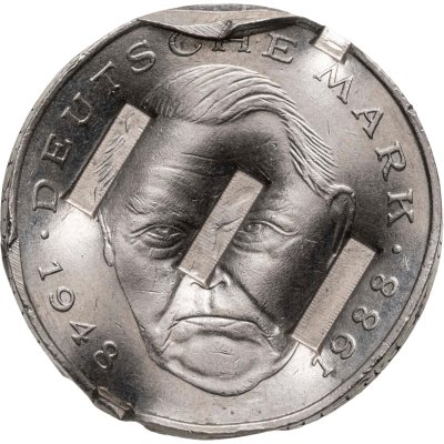 купить Германия 2 марки 1992 D Людвиг Эрхард, 40 лет Федеративной Республике (1948-1988) Гашение
