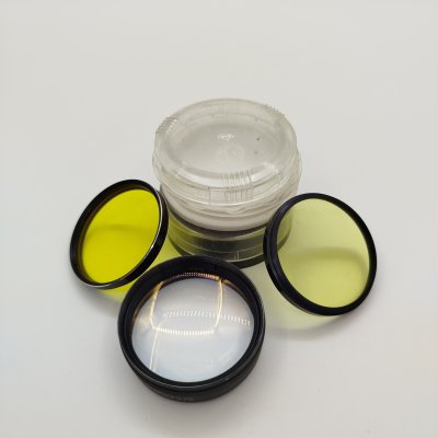 купить Набор из трех светофильтров в родных коробках, металл, стекло, пластик, Лыткаринский завод оптического стекла (ЛЗОС), СССР, 1970-1980 гг.