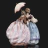 Купить Статуэтка "Две сестры", автор модели José Puche, фарфор, лепка, роспись, металл, Lladro, Испания, 1989-1990 гг.