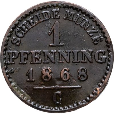 купить Пруссия 1 пфеннинг 1868