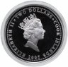 Купить Острова Кука 2 доллара 2005 "Птицы Новой Зеландии - Новозеландский туи", в футляре с сертификатом