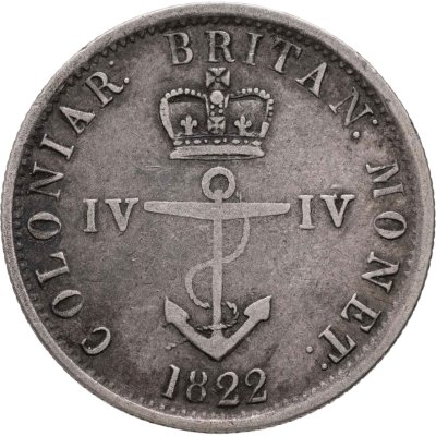 купить Британская Вест-Индия 1/4 доллара 1822