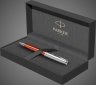 Купить Шариковая ручка Parker Sonnet Essentials Orange SB Steel CT, цвет чернил black, стержень: M, в подарочной упаковке., Металлы: нержавеющая сталь, палладий, 2026 г.