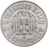 Купить Германия (Третий рейх) 2 рейхсмарки (reichsmark) 1933 А "450 лет со дня рождения Мартина Лютера"