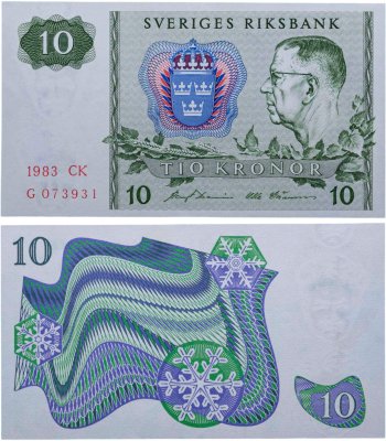 купить Швеция 10 крон 1983 года