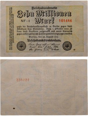 купить Германия 10000000 марок 1923 года (Pick 106а)