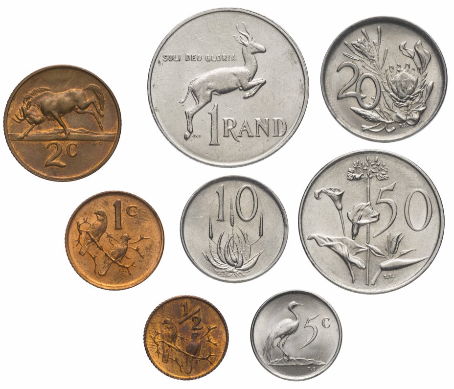 купить ЮАР набор из 8 монет 1970-1988