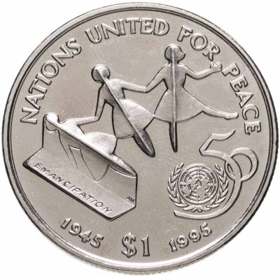 купить Либерия 1 доллар 1995 "50 лет ООН"