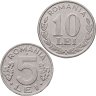 Купить Румыния набор 5 и 10 леев 1995