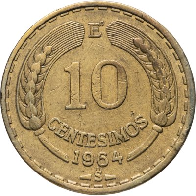 купить Чили 10 сентесимо (centesimos) 1964