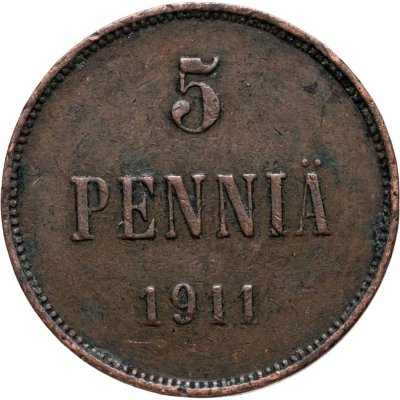 купить 5 пенни (pennia) 1911 Российская Финляндия