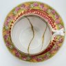 Купить Пара чайная с цветочным декором, фарфор, деколь, крытье, золочение, Фарфоровая фабрика Гарднера, Российская империя, 1892-1917 гг.