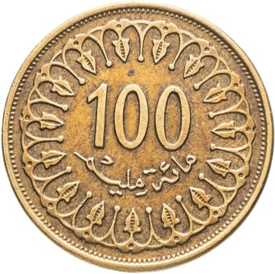 купить Тунис 100 миллимов (milliemes) 1993