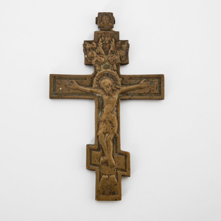 купить Крест "Распятие Христово", латунь, литье, Российская империя, 1890-1910 гг.