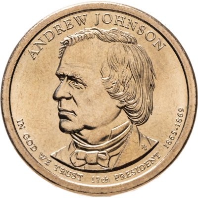 купить США 1 доллар (dollar) 2011 "Эндрю Джонсон (17-й президент США)", знак монетного двора "P" - Филадельфия