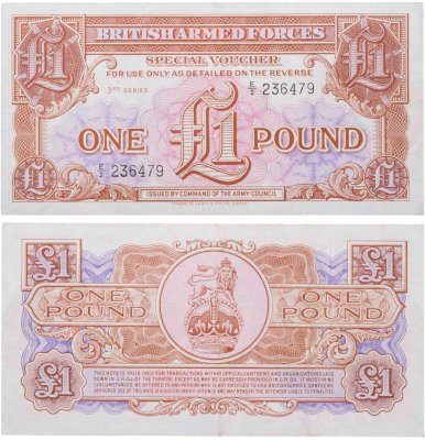 купить Великобритания 1 фунт 1948-1956 Военный ваучер
