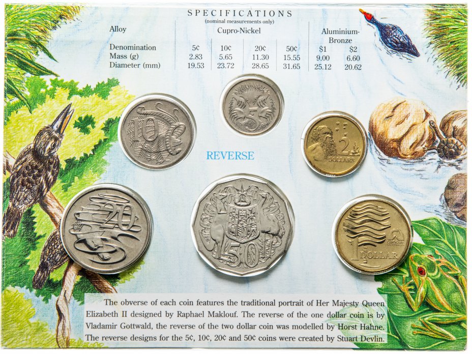 купить Австралия набор монет 1993 (6 монет в буклете)