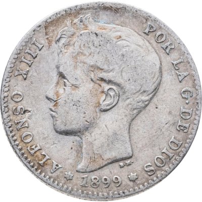 купить Испания 1 песета (peseta) 1899