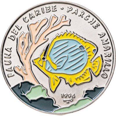 купить Куба 1 песо (peso) 1996 "Карибская фауна - Жёлтый окунь"