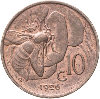 купить Италия 10 чентезимо (centesimi) 1926