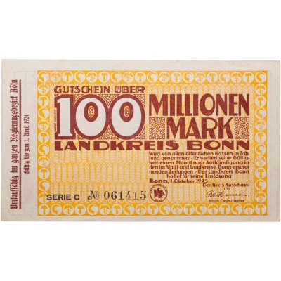 купить Германия 100000000 (100 миллионов) марок 1923